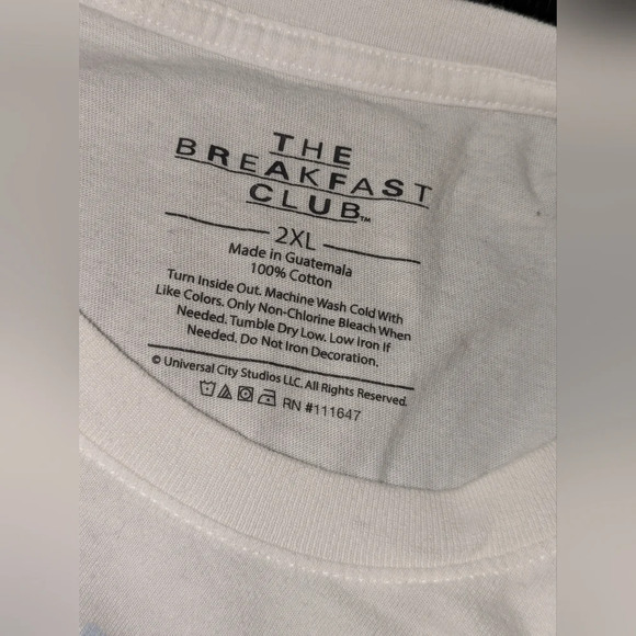 Retro Plus Size The Breakfast Club TShirt Size 2XL EUC - Picture 4 of 6